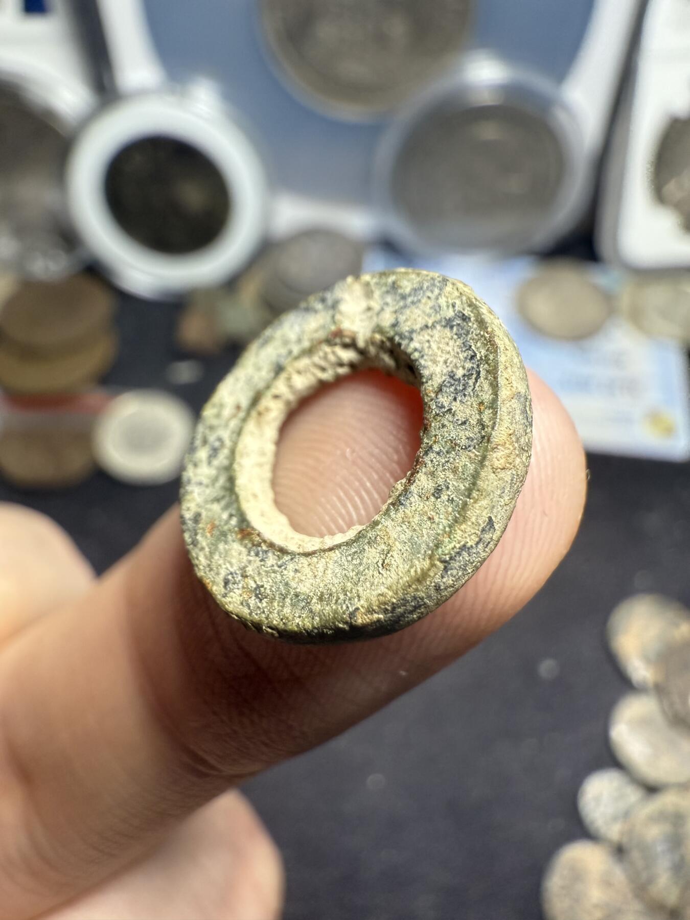 南宋泉阁俄币 外币 国币 专场第七期 唐 七河地区无文砝码钱 小样 圆孔 少见