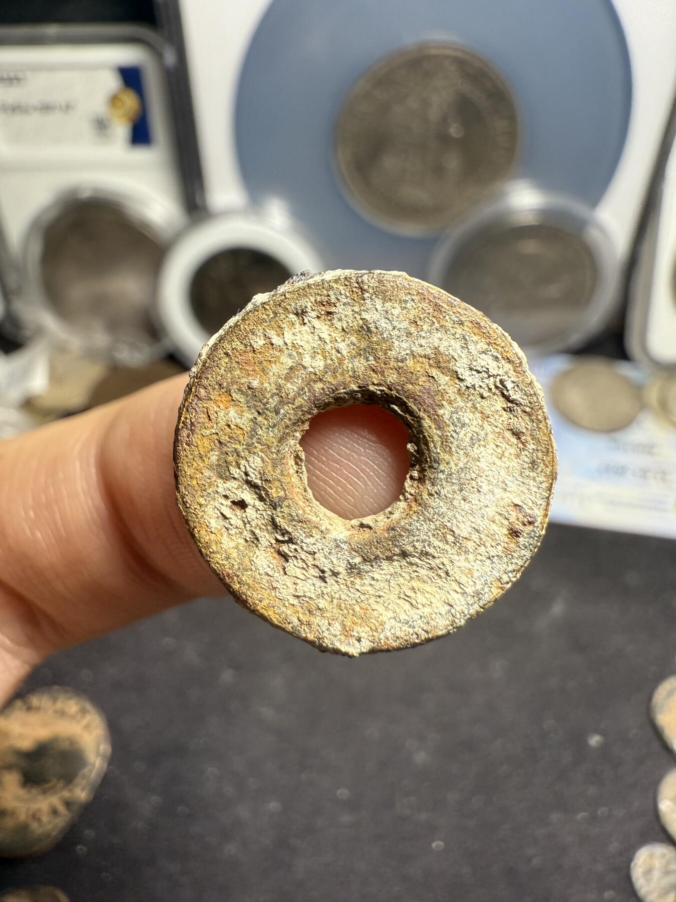 南宋泉阁俄币 外币 国币 专场第七期 唐 七河地区无文藕心钱 厚重 圆孔 少见