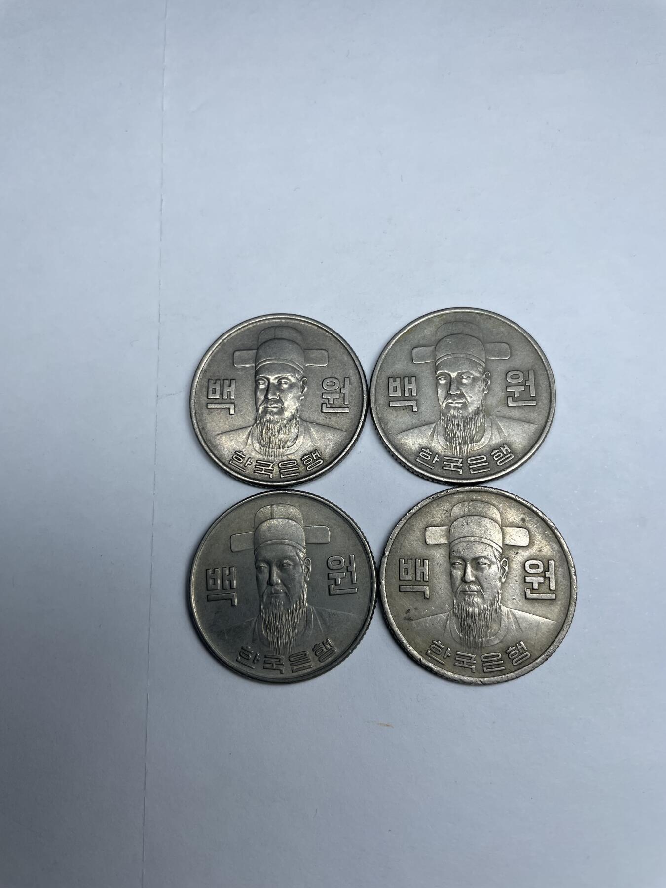 2025年集古藏今外币拍卖第三期-第7场—（总第217拍），可以寄存60天，满160元包邮。 70年代四个年份韩国100元