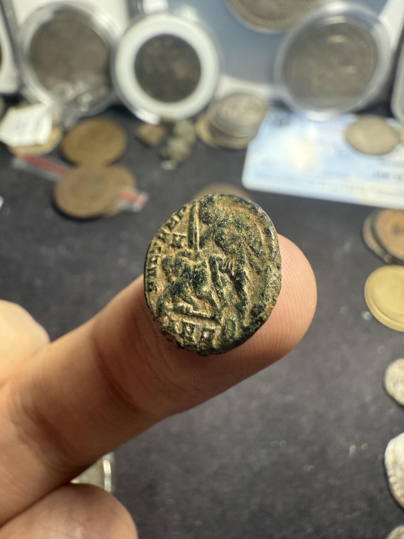 南宋泉阁俄币 外币 国币 专场第七期 古罗马 公元350-361 君士坦丁提乌斯二世小铜币 打制清晰 好品