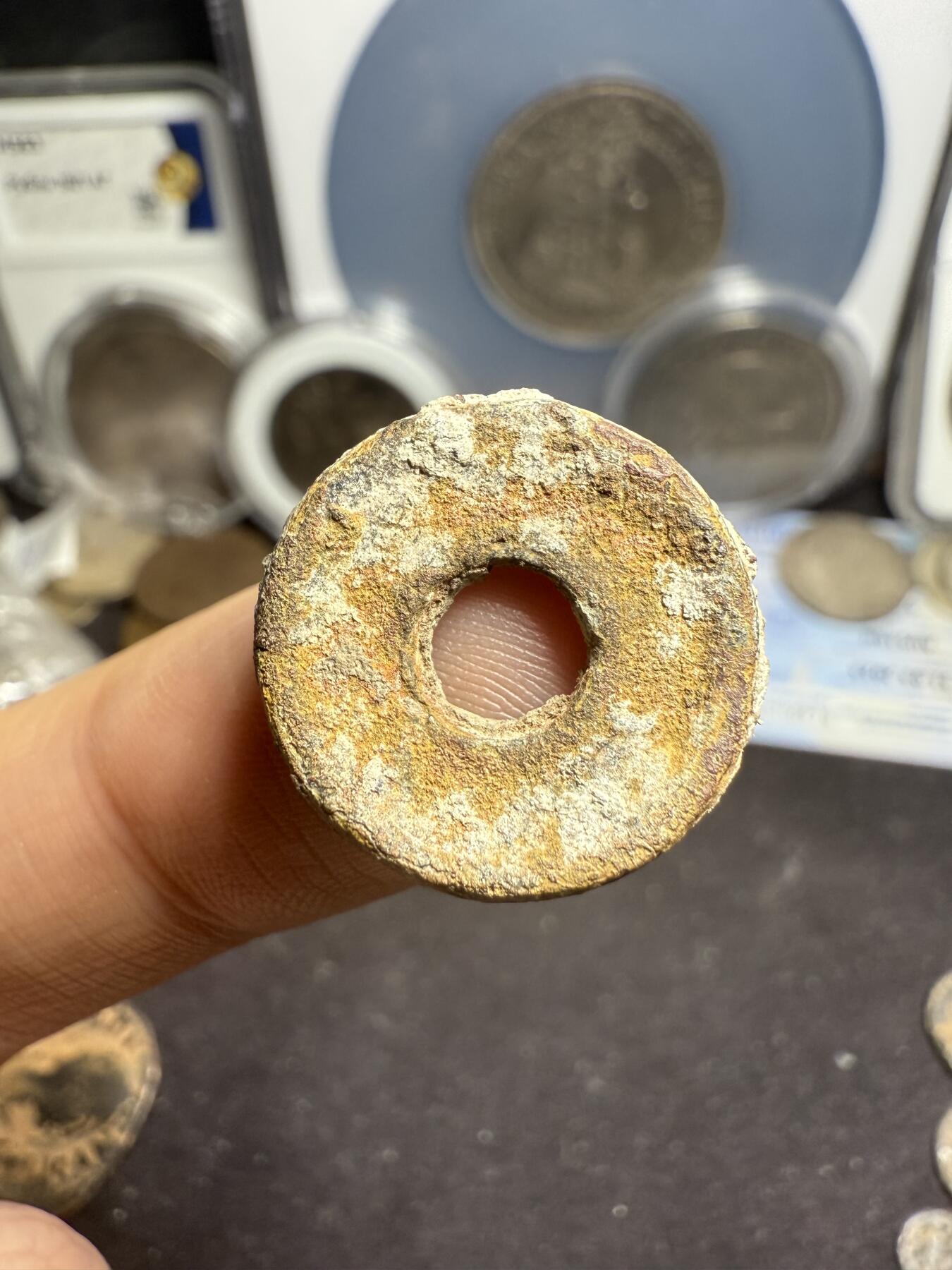 南宋泉阁俄币 外币 国币 专场第七期 唐 七河地区无文藕心钱 厚重 圆孔 少见