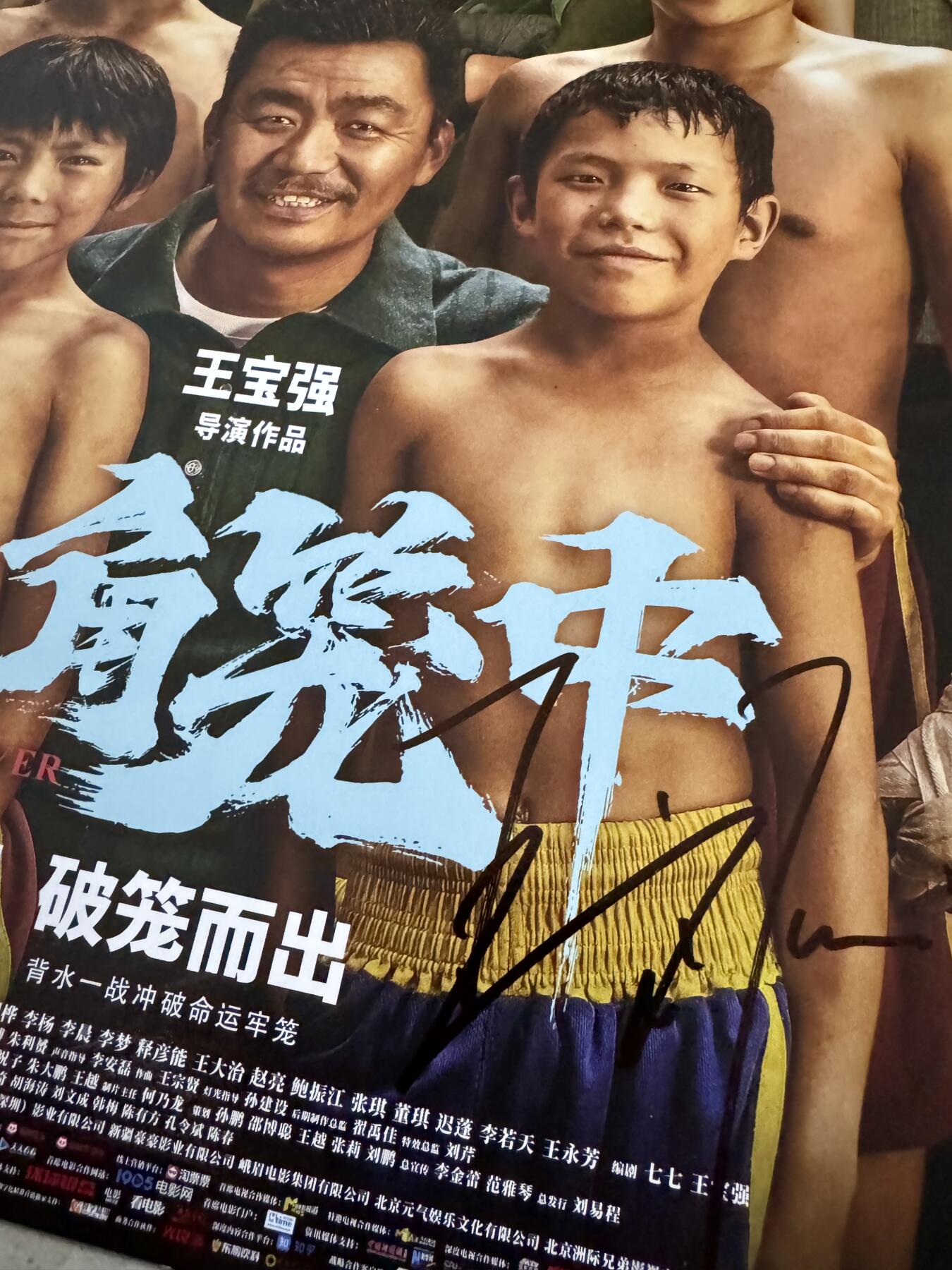 零元拍：导演兼男主 王宝强亲笔签名《八角笼中》海报，尺寸300/420MM