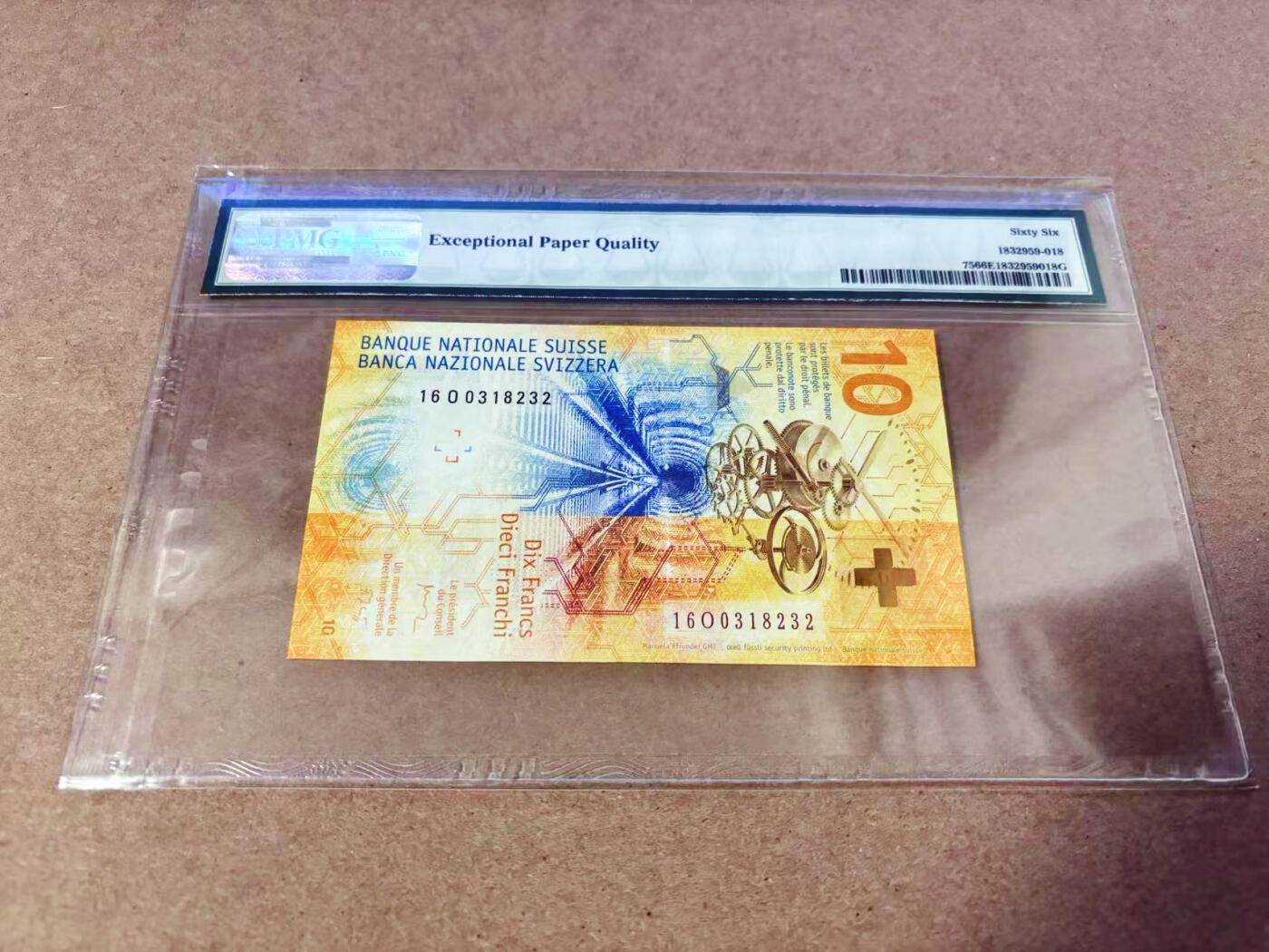 【Blue Auction】世界纸币精拍第630期【精】——Level 16顶级店铺/信誉和品质保障/用心服务💫 【无47】瑞士 2016年10法郎 PMG66EPQ 