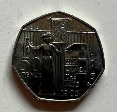 S&S Numismatic世界钱币-拍卖 第117期  - 英国2003年 妇女选举权百年 50便士纪念币