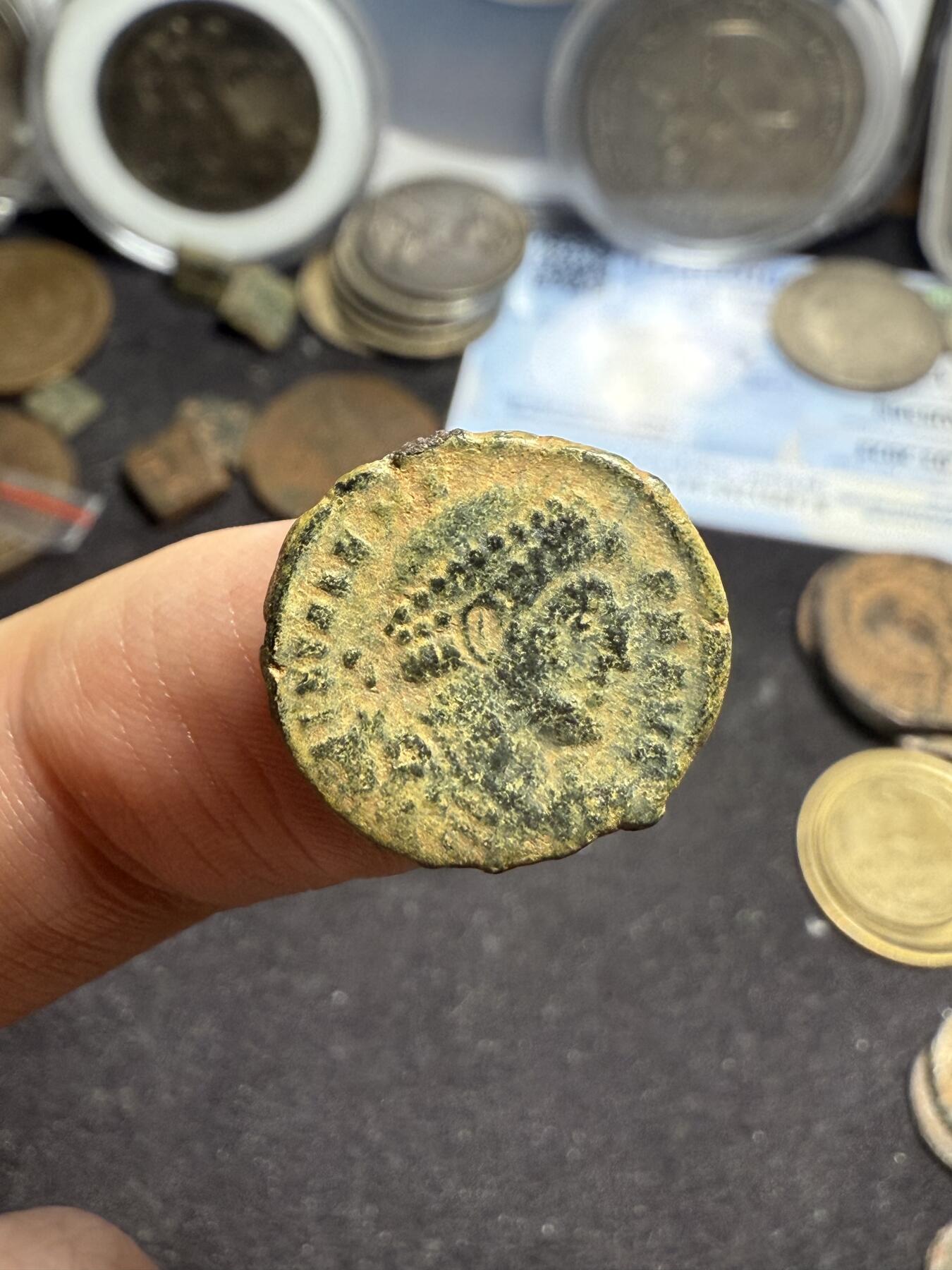 南宋泉阁俄币 外币 国币 专场第七期 古罗马 公元350-361 君士坦丁提乌斯二世小铜币 背逆 打制清晰 好品