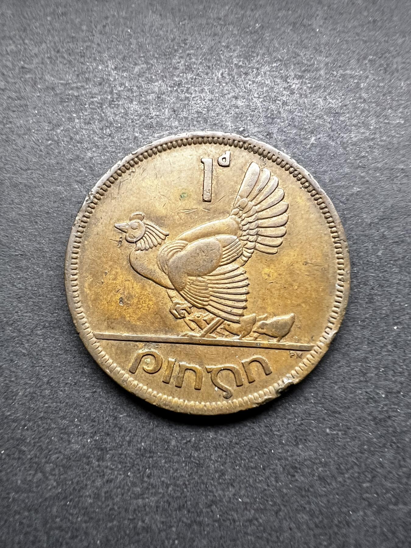 聚福钱庄★世界钱币第五期 无佣金 可寄存 欢迎参拍 爱尔兰1949年1便士铜币