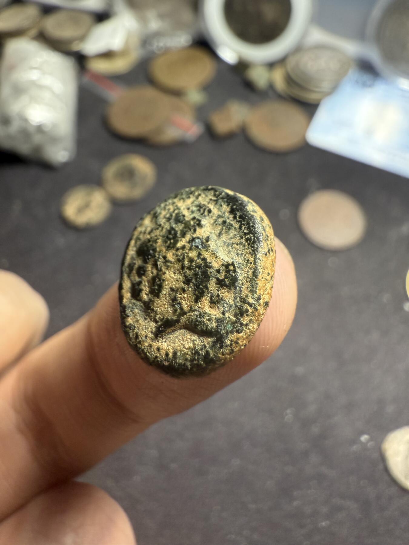 南宋泉阁俄币 外币 国币 专场第七期 古希腊 塞琉古帝国 宙斯头像铜币 背酒神杯 厚重 通货好品