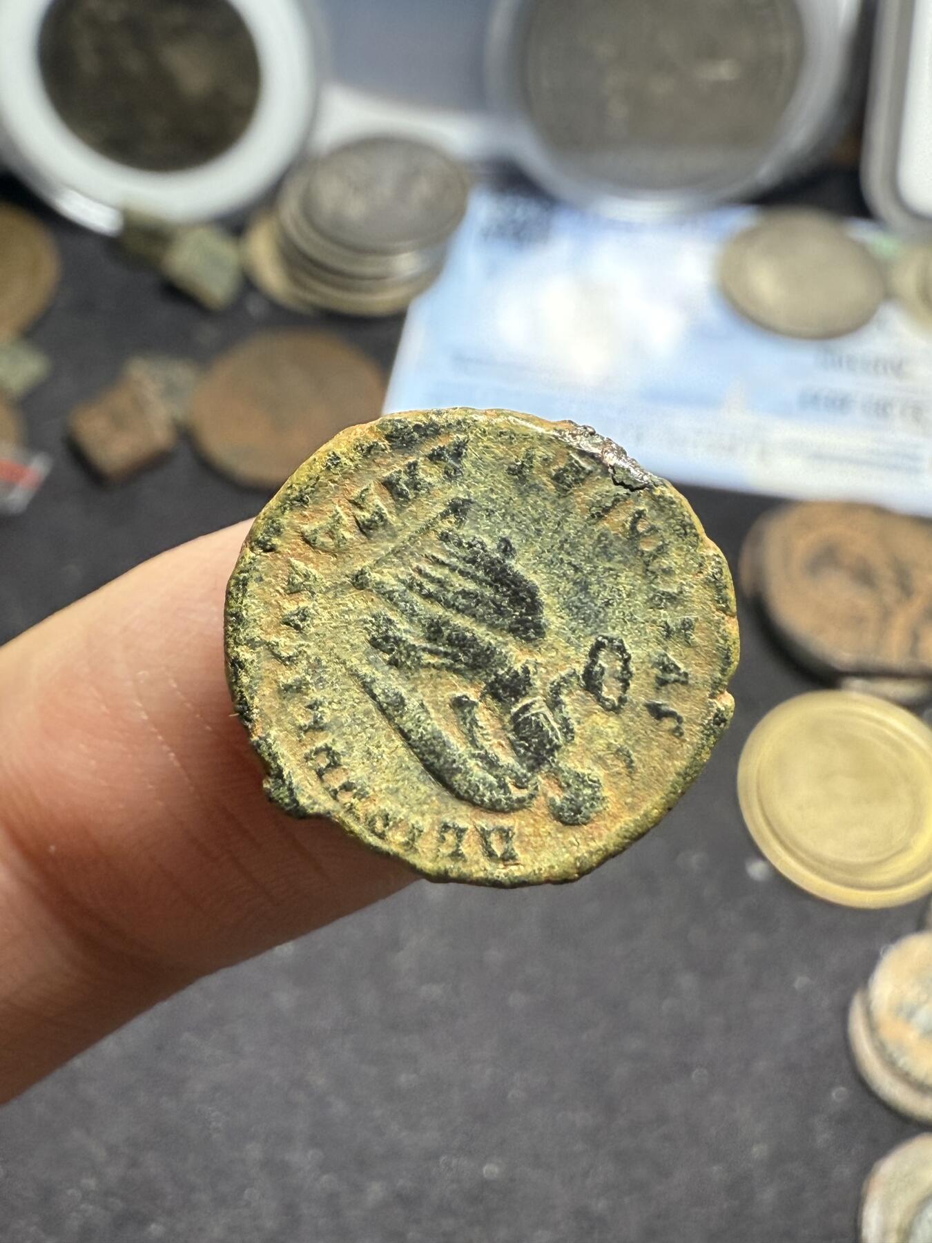 南宋泉阁俄币 外币 国币 专场第七期 古罗马 公元350-361 君士坦丁提乌斯二世小铜币 背逆 打制清晰 好品