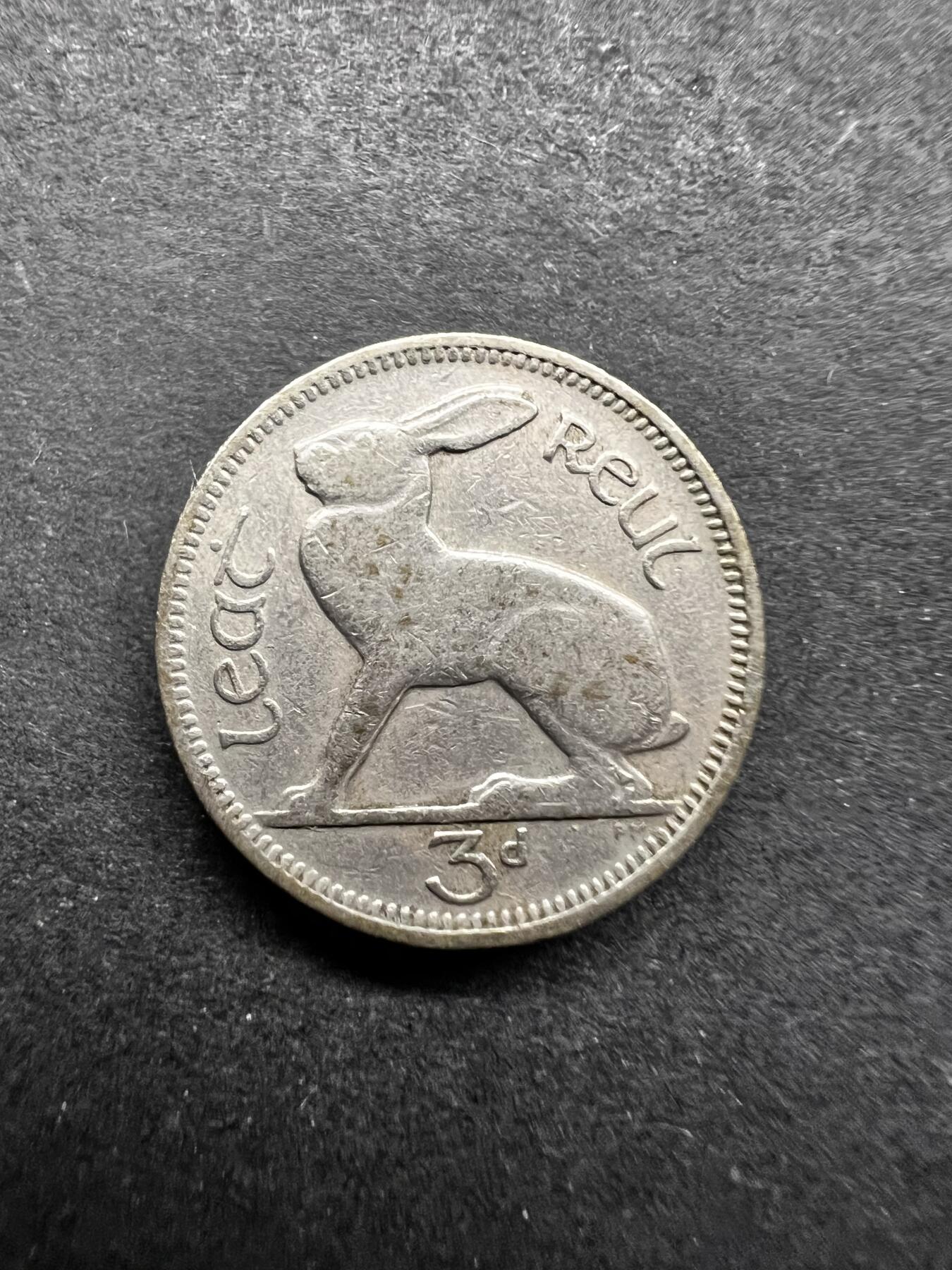 聚福钱庄★世界钱币第五期 无佣金 可寄存 欢迎参拍 爱尔兰1948年3便士镍币