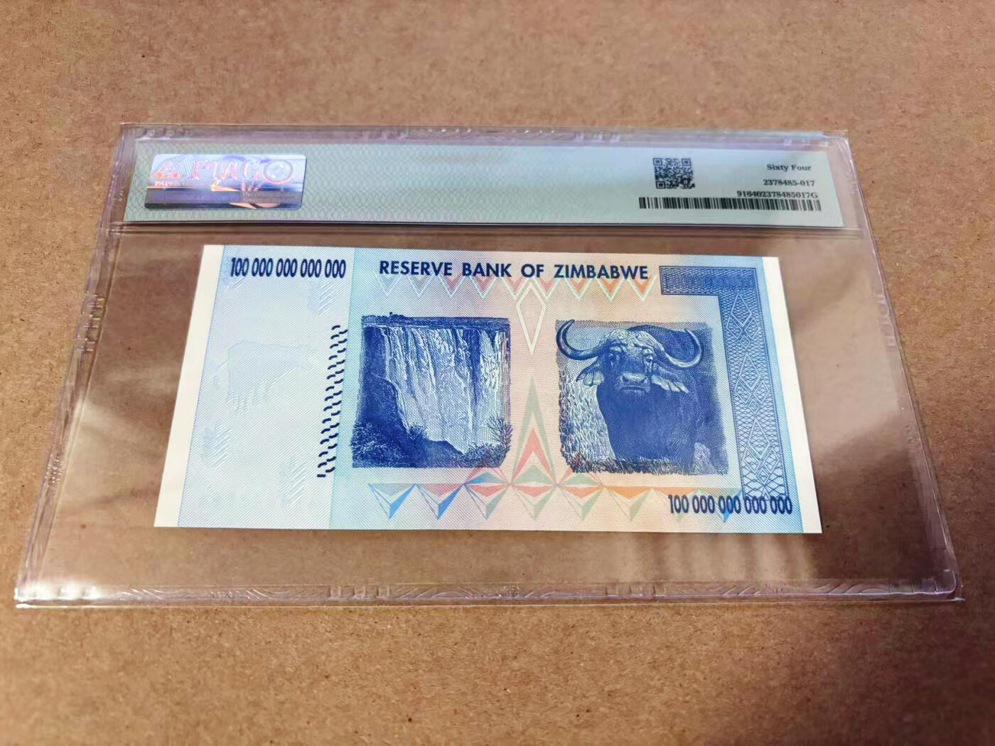 【Blue Auction】世界纸币精拍第630期【精】——Level 16顶级店铺/信誉和品质保障/用心服务💫 【AA】津巴布韦 2008年100万亿元 PMG64