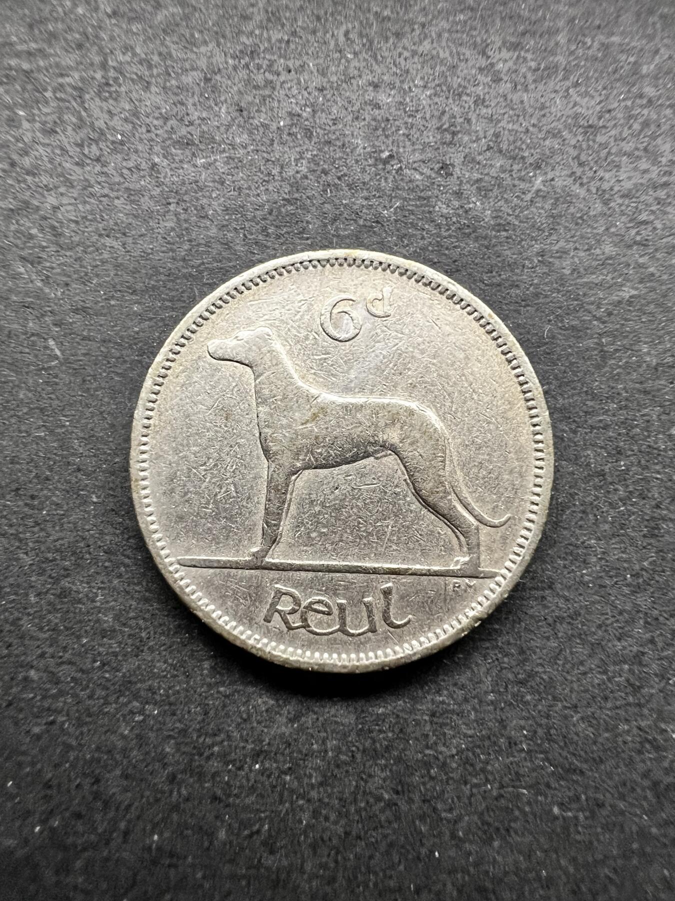 聚福钱庄★世界钱币第五期 无佣金 可寄存 欢迎参拍 爱尔兰1948年6便士镍币