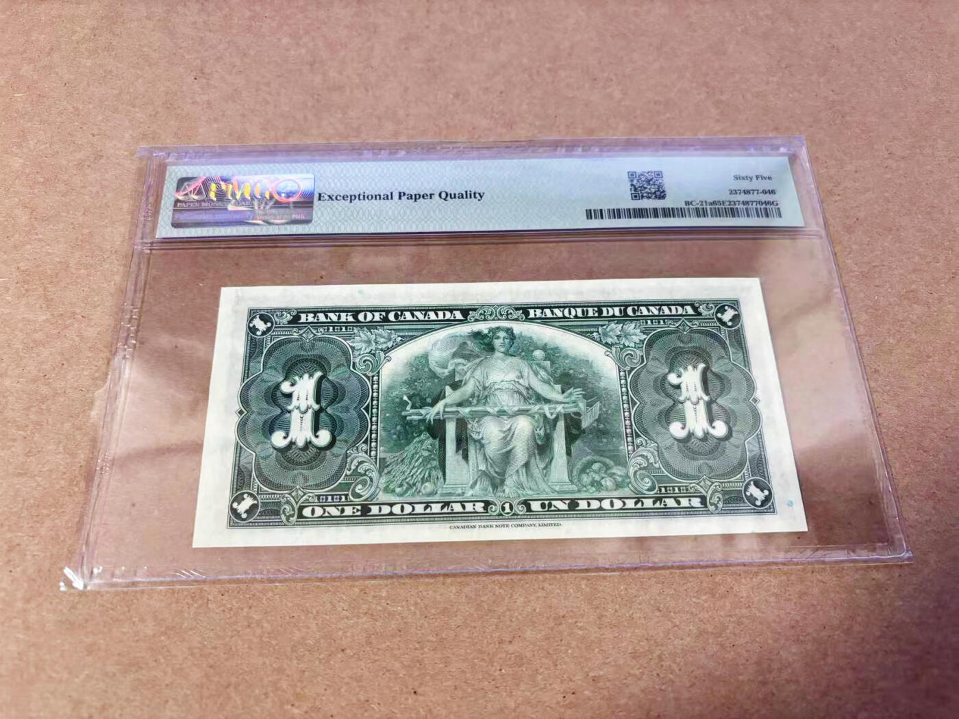 【Blue Auction】世界纸币精拍第630期【精】——Level 16顶级店铺/信誉和品质保障/用心服务💫  【A/A冠 Osborne&Towers 首签罕见】加拿大 1937年1元 英王乔六 背面丰收女神 PMG65EPQ绝品 状态非常好 目录价500美金 远高于常见签名 收藏级