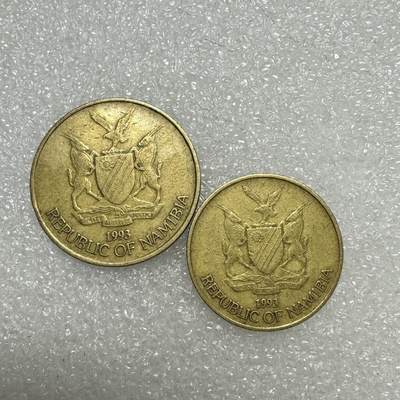 【铜匠收藏】★第93场★散币专场，无佣金，30包邮。不满30元，支付5元运费。《接受代拍 代送NGC评级》 - 1993纳米比亚两枚