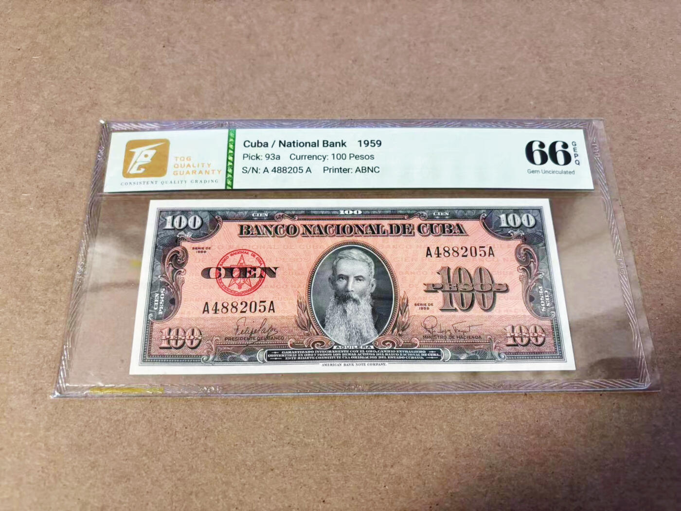 【Blue Auction】世界纸币精拍第630期【精】——Level 16顶级店铺/信誉和品质保障/用心服务💫 【AA冠】古巴 1959年100比索 TQG66EPQ