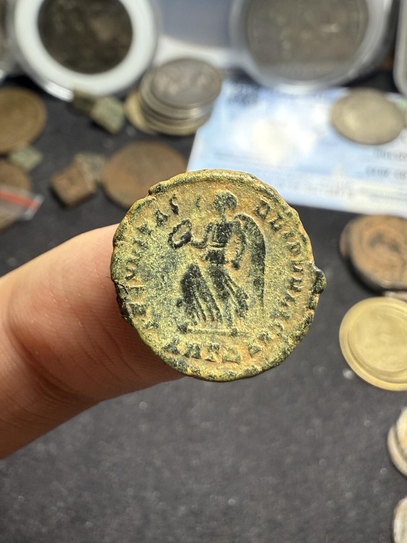 南宋泉阁俄币 外币 国币 专场第七期 古罗马 公元350-361 君士坦丁提乌斯二世小铜币 背逆 打制清晰 好品