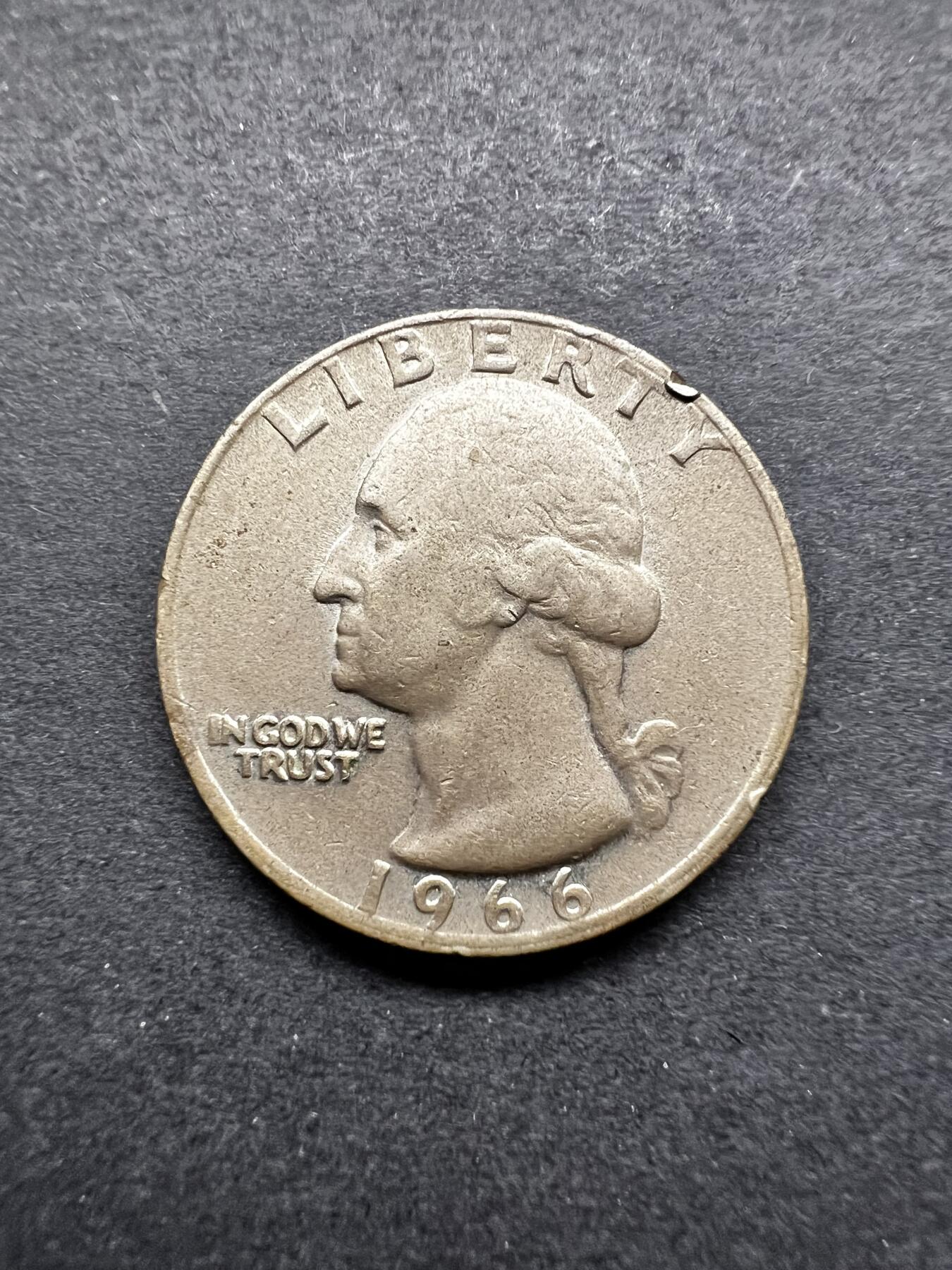 聚福钱庄★世界钱币第五期 无佣金 可寄存 欢迎参拍 美国1966年25分镍币