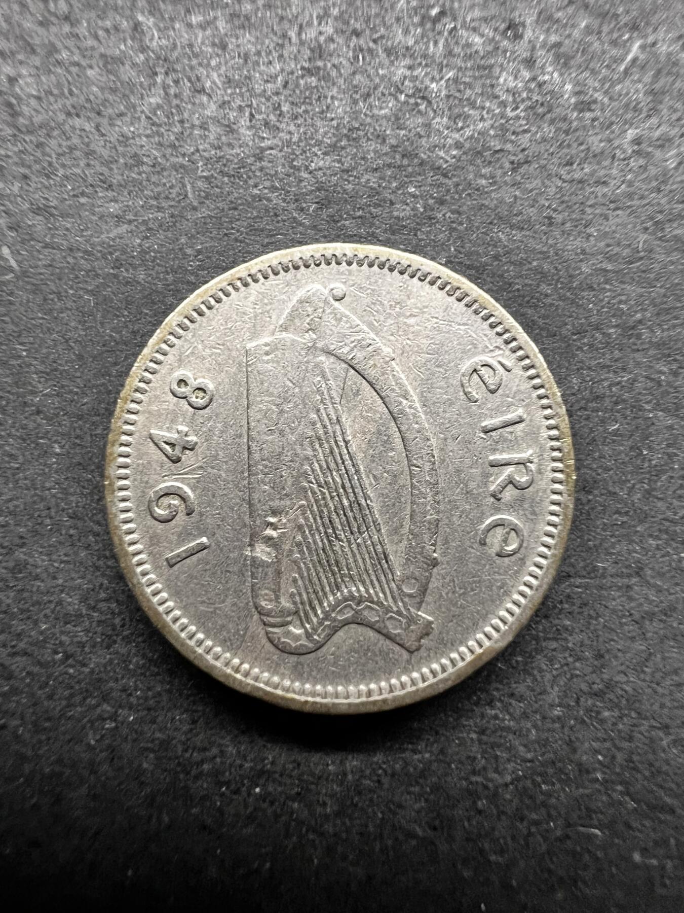 聚福钱庄★世界钱币第五期 无佣金 可寄存 欢迎参拍 爱尔兰1948年3便士镍币