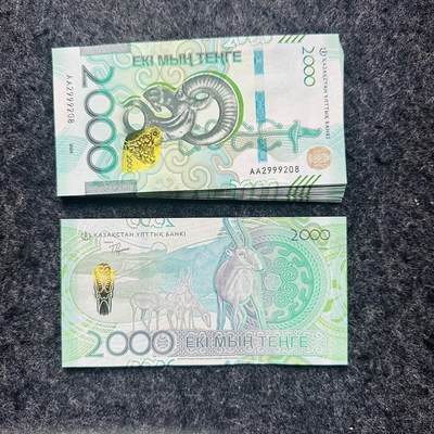 🇰🇿2507￥￥哈萨克斯坦2024/2025年2000坚戈纸钞（本地暂未发行，全世界首发）内部成本价起拍 - 哈萨克斯坦2025年2000坚戈，AA首发冠（当地并未发行）AA2999208