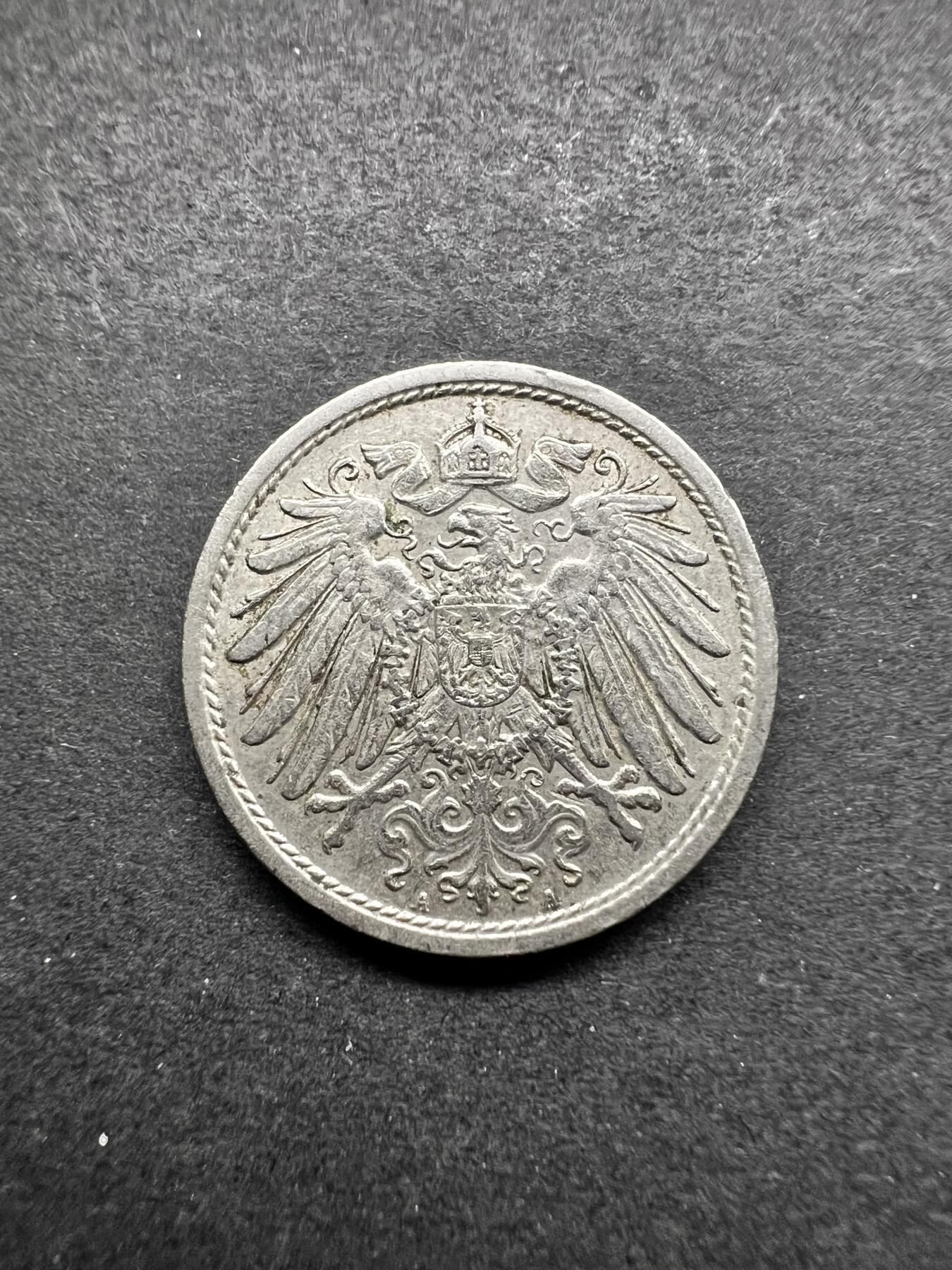 聚福钱庄★世界钱币第五期 无佣金 可寄存 欢迎参拍 德国1913年10芬尼镍币