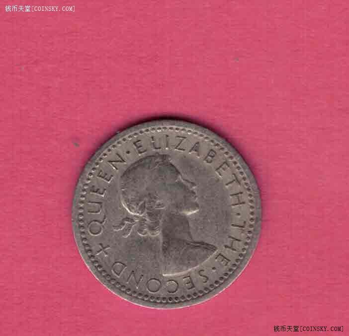 英属罗的西亚(罗德西亚 罗得西亚)1962年3便士 非洲硬币 八五品 实物图