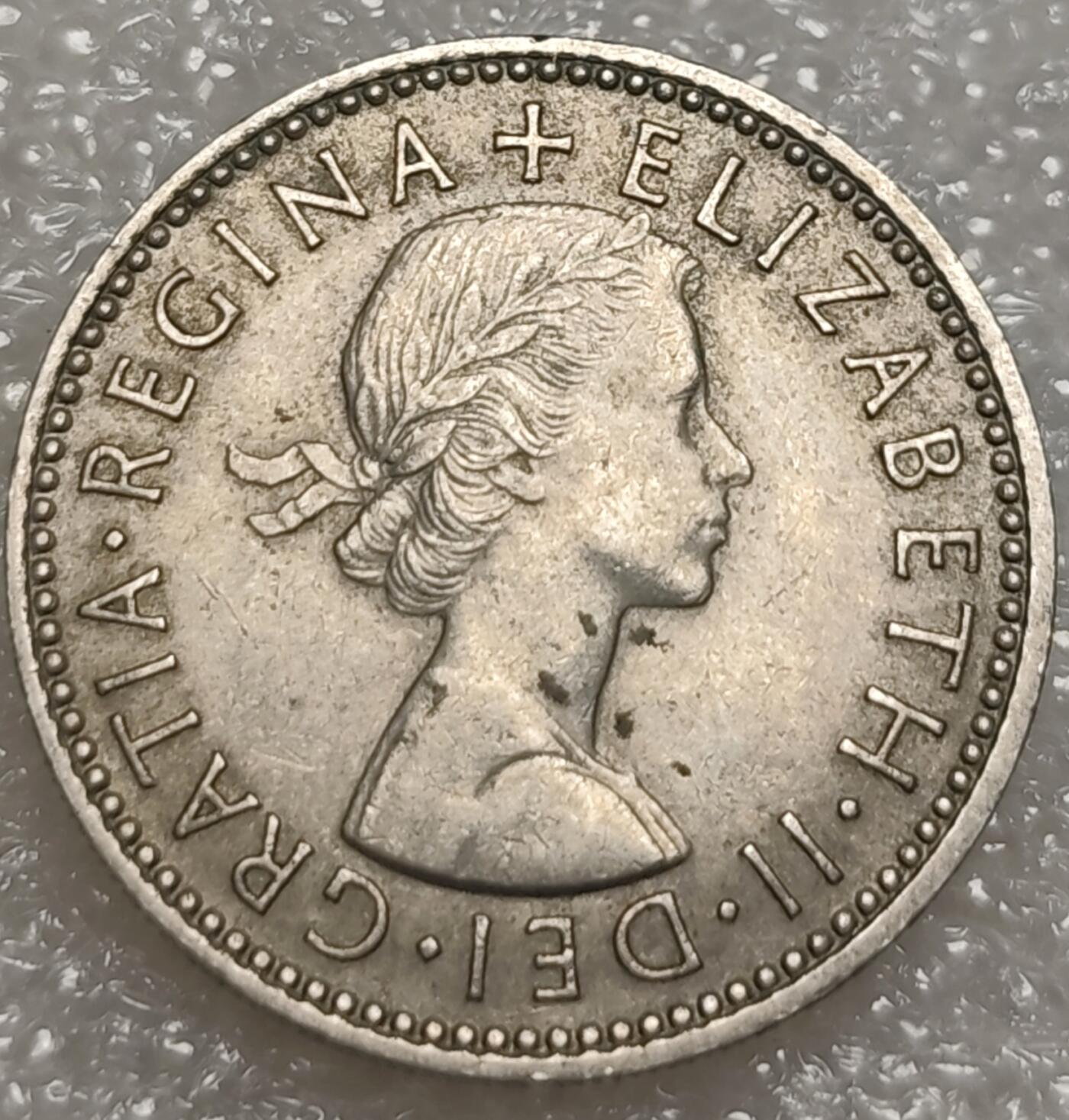泉币菌-第7场-中外散币乐园 英国1955年 1先令镍币硬币 伊丽莎白二世