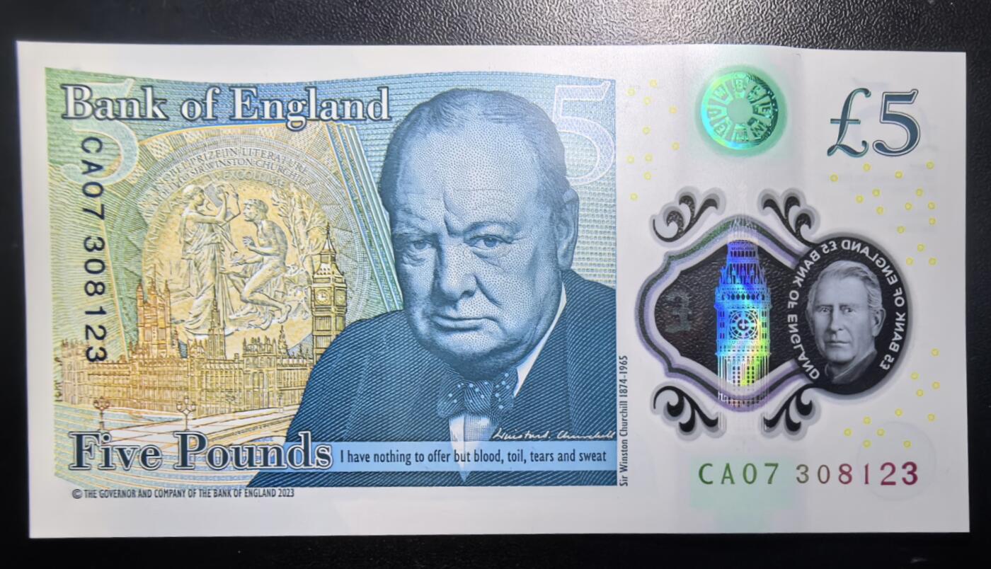 南宋泉阁俄币 外币 国币 专场第七期 5英镑纸币 新版查尔斯王子 在英国都少见 全新未流通