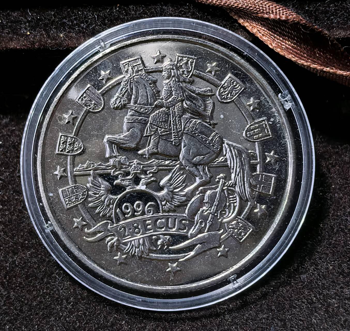 北京马甸外国币专卖第136期，外国币专场，陆续上拍，欢迎关注 1996年直布罗陀2.8埃居纪念币