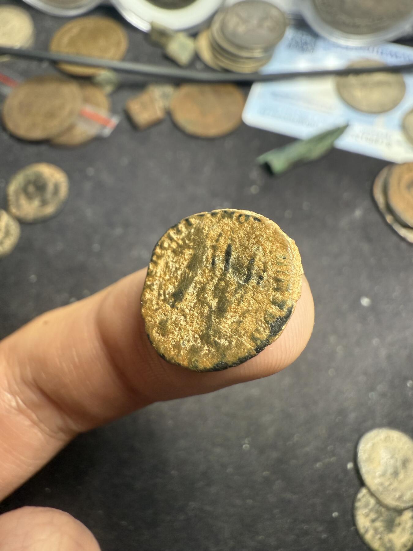 南宋泉阁俄币 外币 国币 专场第七期 古罗马 公元383-408年 东罗马皇帝 阿卡狄乌斯小铜币 背逆 打制清晰 品相好