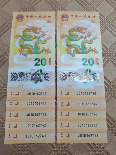 顺天拍卖捡漏场 - 2024龙年纪念钞标十一组