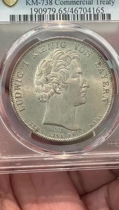 PCGS-MS65 1829巴伐利亚贸易条约历史泰勒