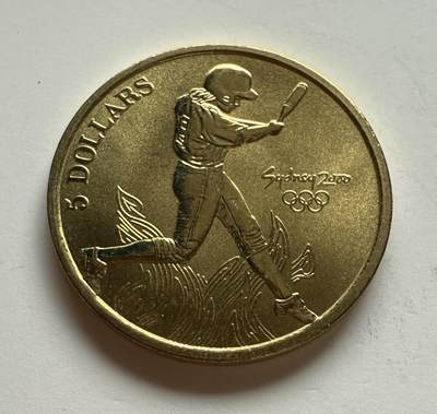 S&S Numismatic世界钱币-拍卖 第122期  - 澳大利亚2000年 悉尼奥运会-棒球 5澳元纪念币