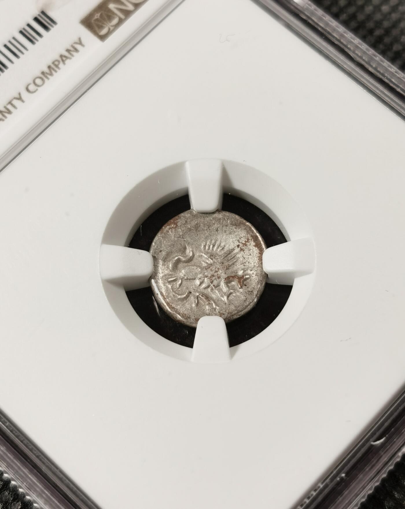 甄臻铺-世界钱币拍卖（第8期）新铺开张，欢迎捧场 NGC-AU50 柬埔寨小鸟银币，打制规整，出分不易，状态极佳