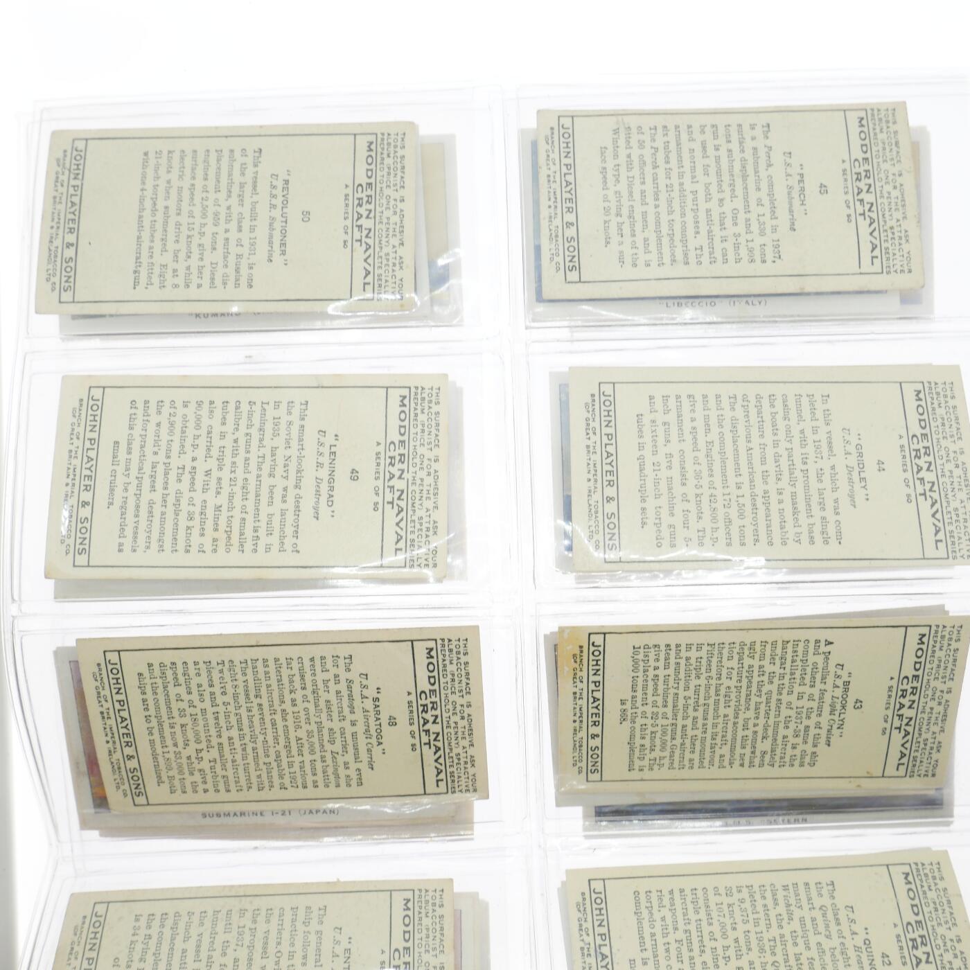 勋章奖章交易所2025年3月16拍卖 英国1930年代战舰烟卡50枚一套，正面彩绘背面介绍