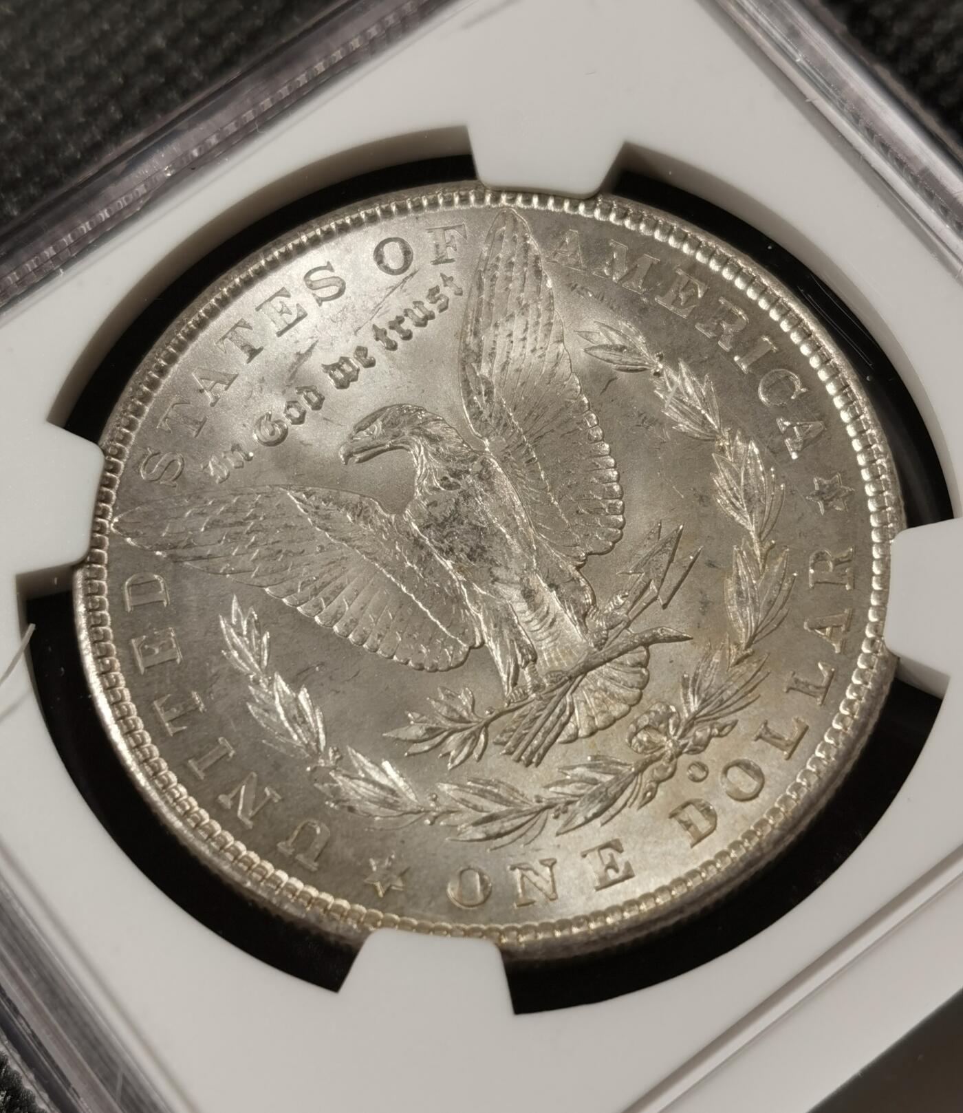 甄臻铺-世界钱币拍卖（第8期）新铺开张，欢迎捧场 NGC-MS63 1902年O版美国摩根