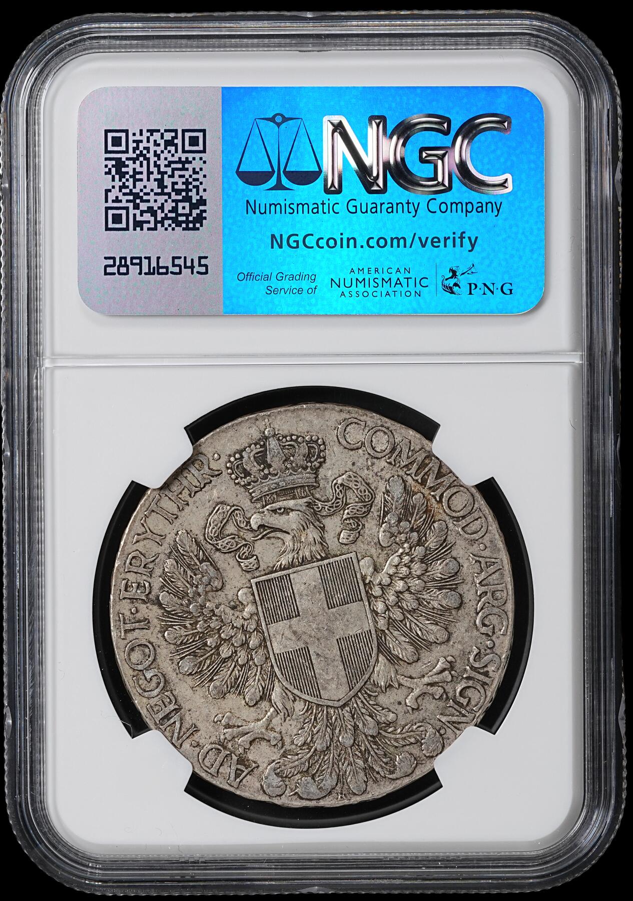 修遠堂世界钱币第六十一期 NGC XF45 1918年意属厄立特里亚1泰勒大银币