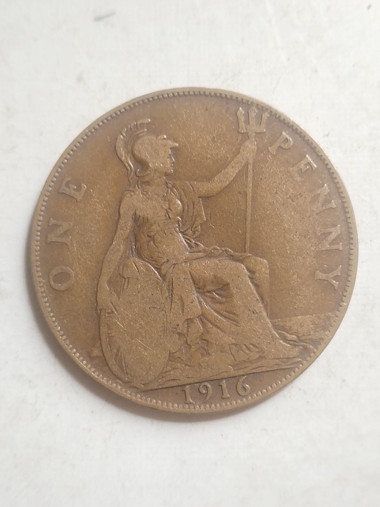 纪念币 评级币 硬币专场 1916年英国一便士。