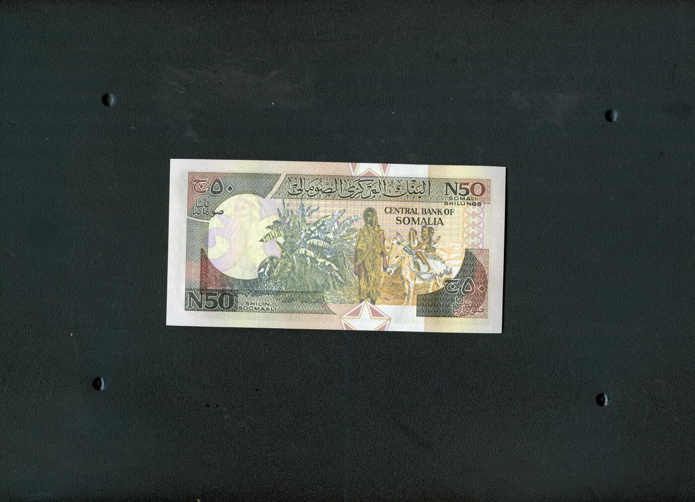 沧河堂外币0002 1991年 索马里50先令
