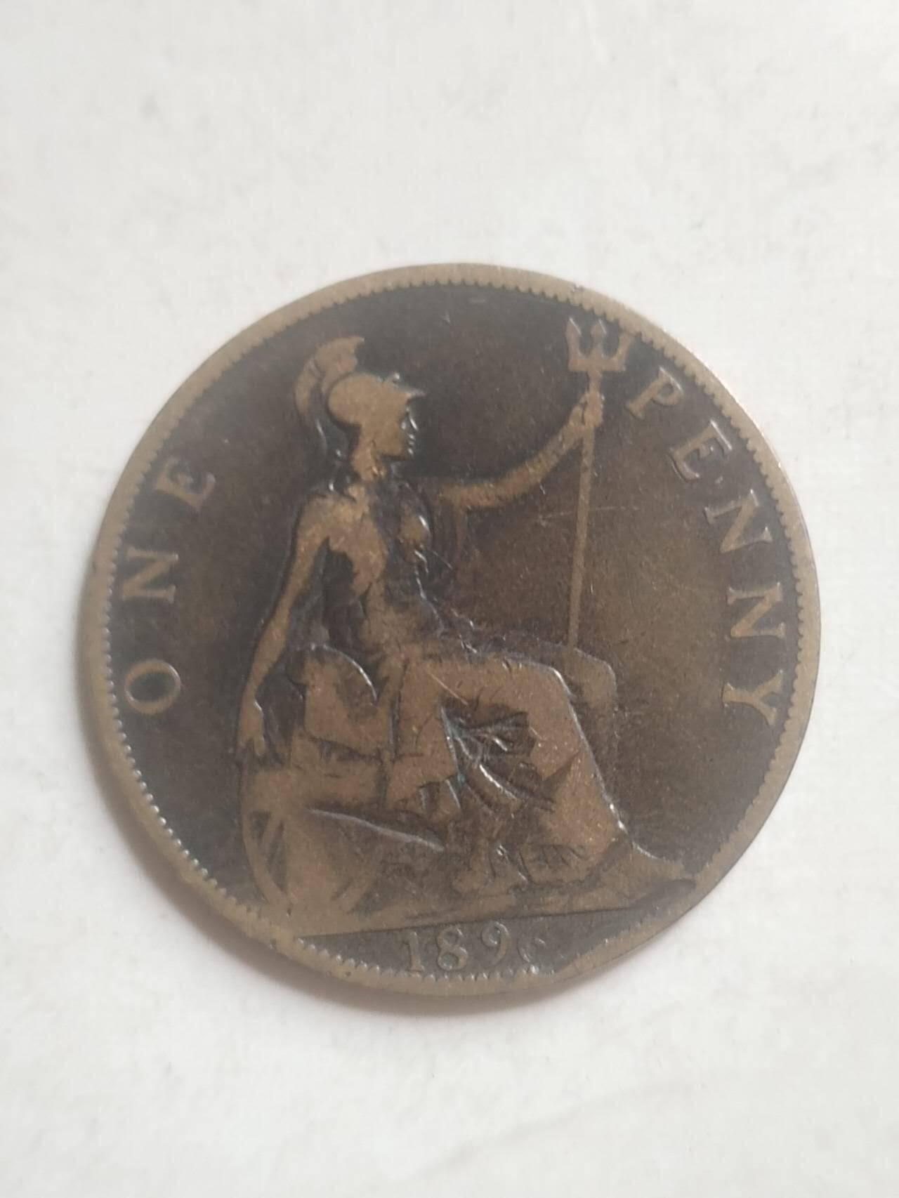 纪念币 硬币专场 1896年英国一便士。