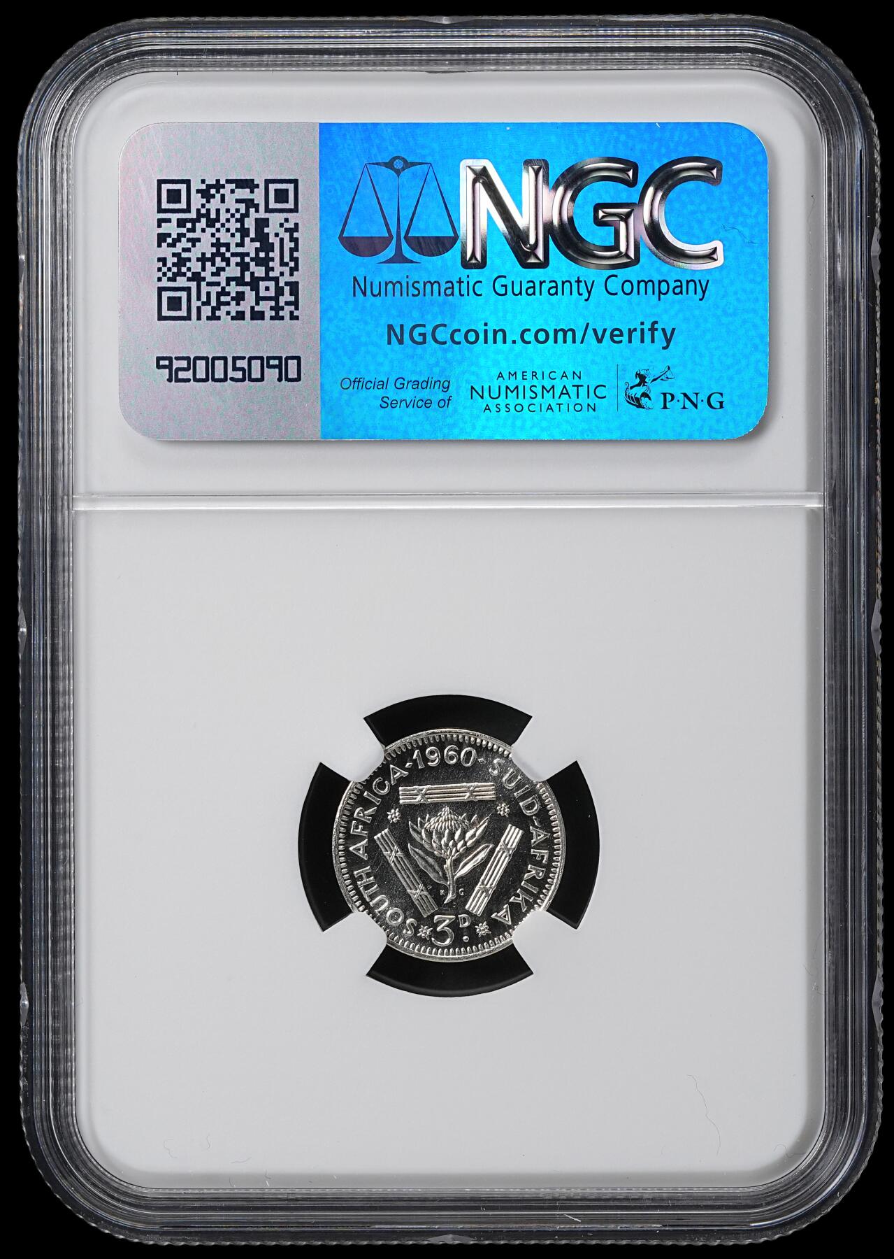 修遠堂世界钱币第六十一期 NGC PF67 CAMEO 1960年南非3便士精制银币 仅铸造3360枚 CAMEO少见