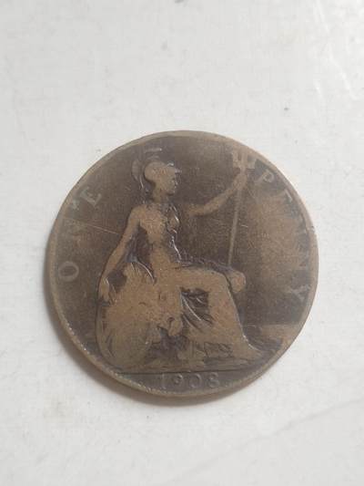 纪念币 评级币 硬币专场 1908年英国一便士。