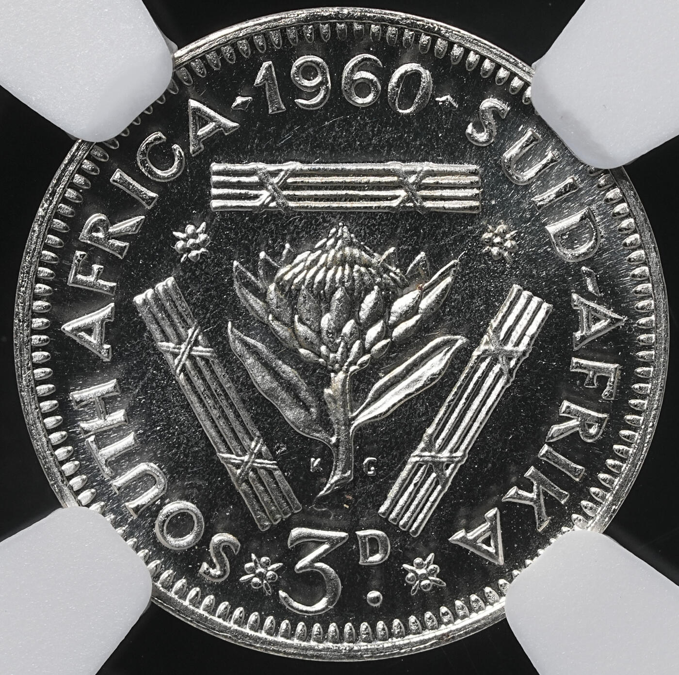 修遠堂世界钱币第六十一期 NGC PF67 CAMEO 1960年南非3便士精制银币 仅铸造3360枚 CAMEO少见