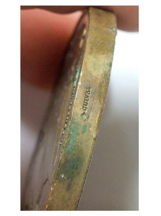 法国1867年 拿破仑三世+天使地球高浮雕精制大铜章 50MM