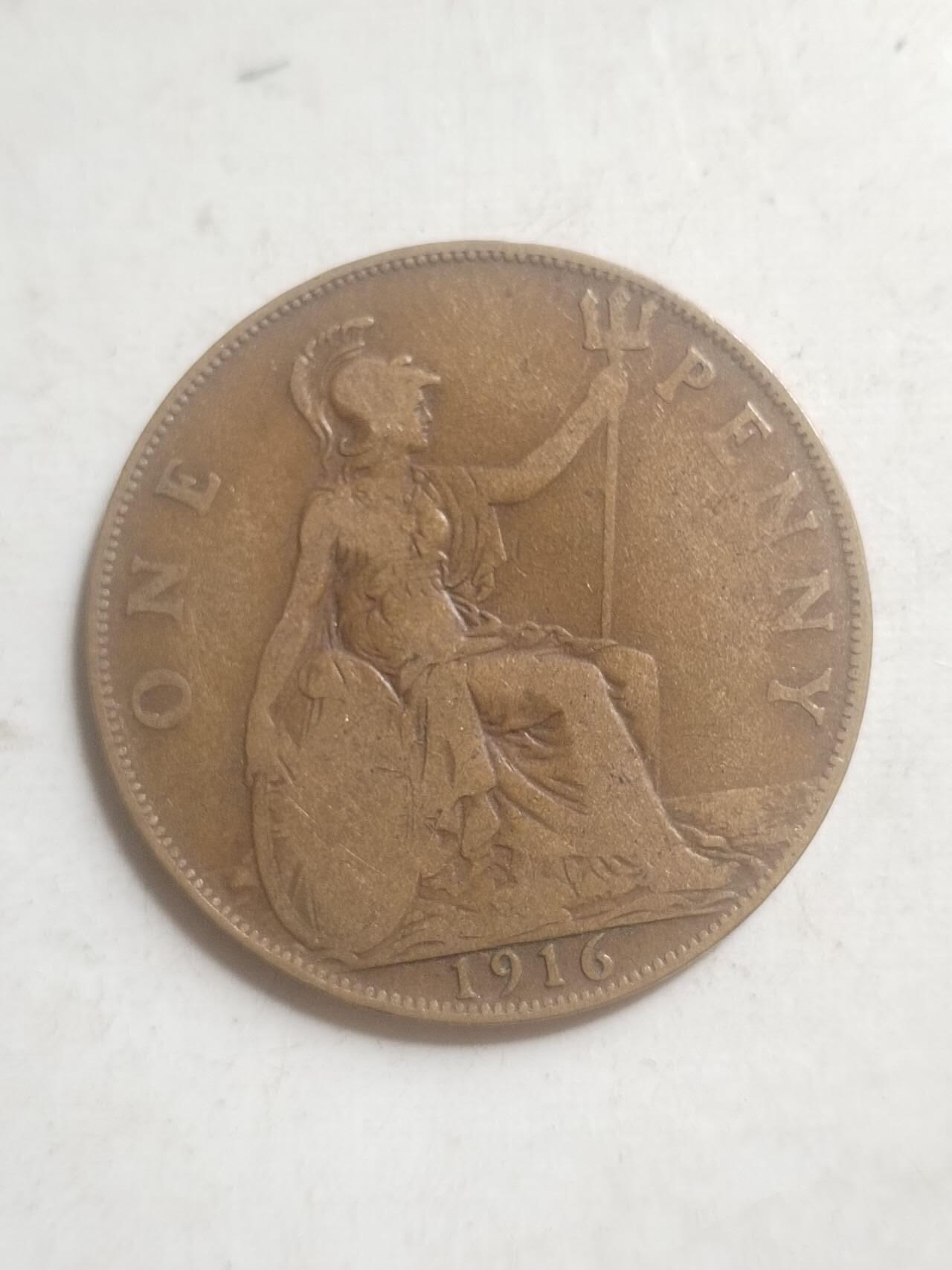 纪念币 评级币 硬币专场 1916年英国一便士。