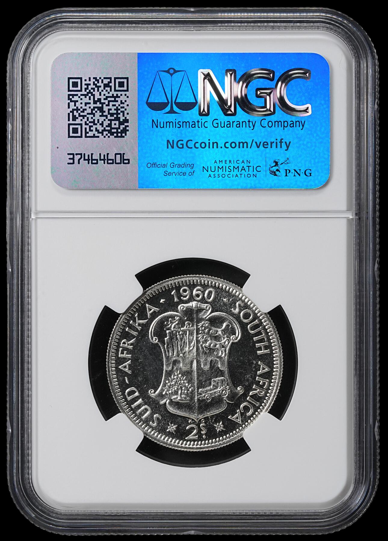 修遠堂世界钱币第六十一期 NGC PF66 1960年南非2先令精制银币 仅铸造3360枚