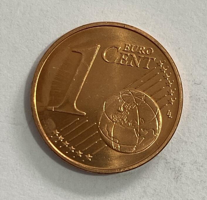 世界各国流通币专场 2002年奥地利1欧分，全新微瑕