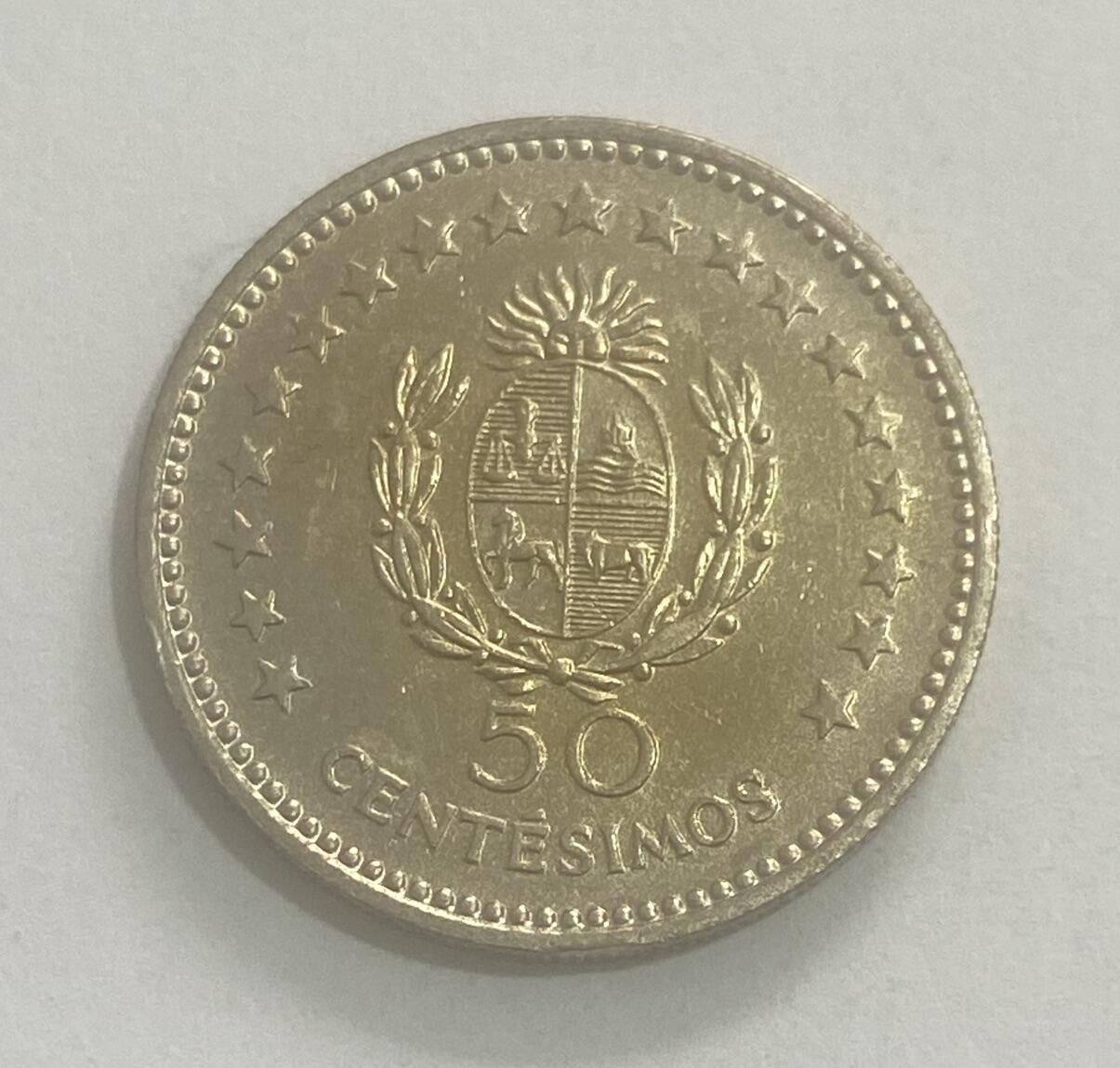 世界各国流通币专场 1960年乌拉圭50分，全新