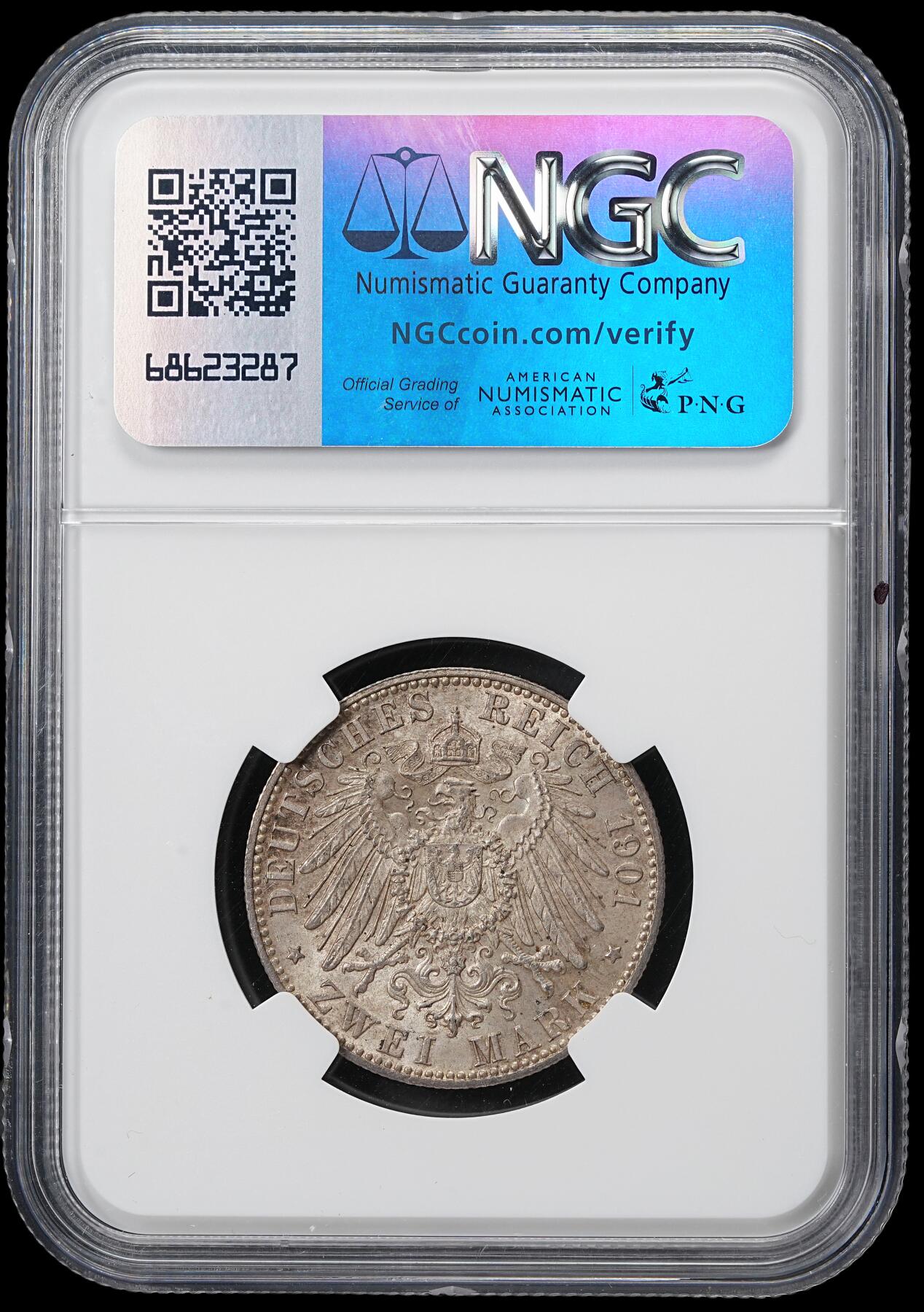 修遠堂世界钱币第六十一期 NGC MS64 1901年普鲁士建国200周年2马克银币
