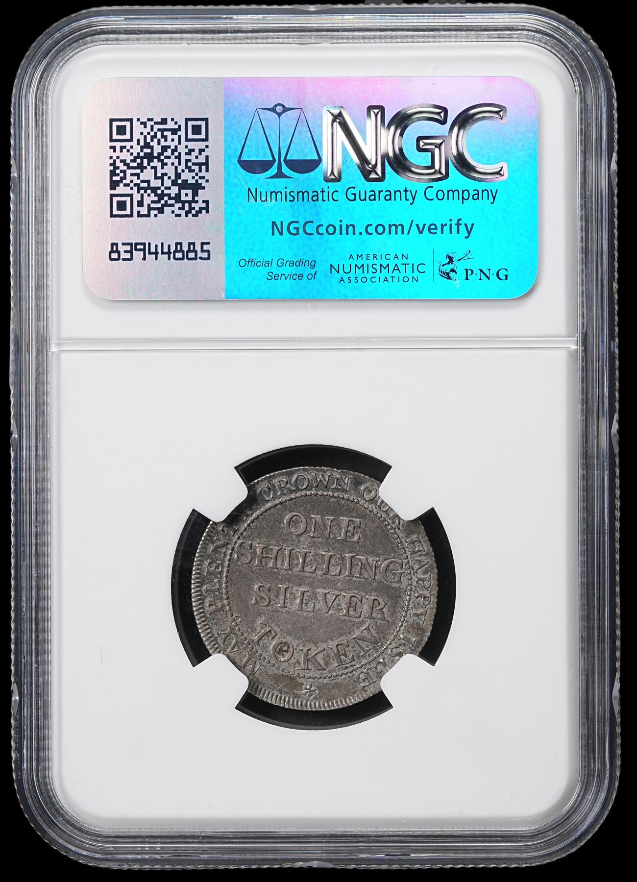 修遠堂世界钱币第六十一期 NGC AUD 1811年英国汉普郡1先令银代用币 老包浆 没看出什么洗 错杀的一枚