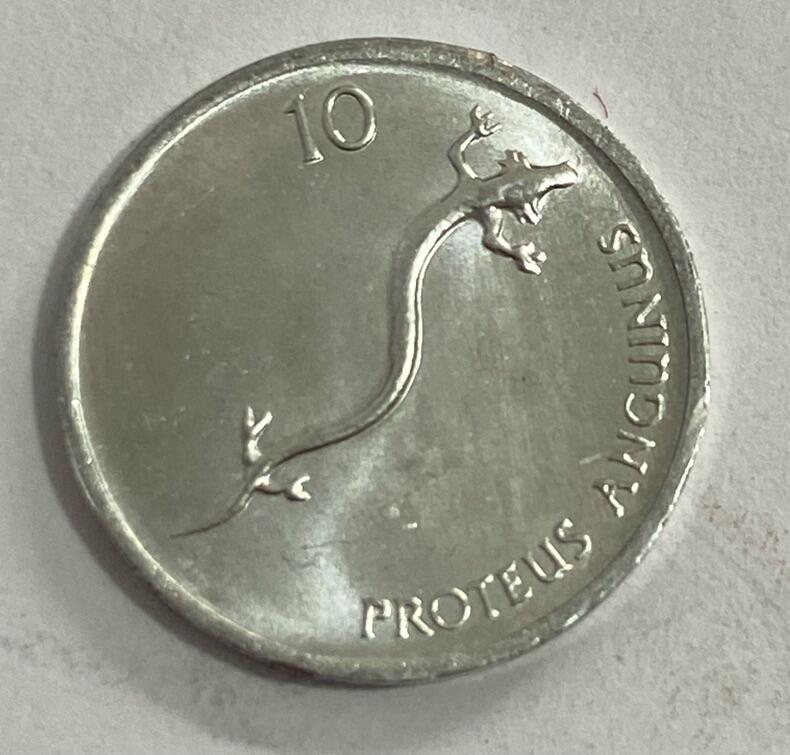 世界各国流通币专场 1993年斯洛文尼亚10斯托丁，全新