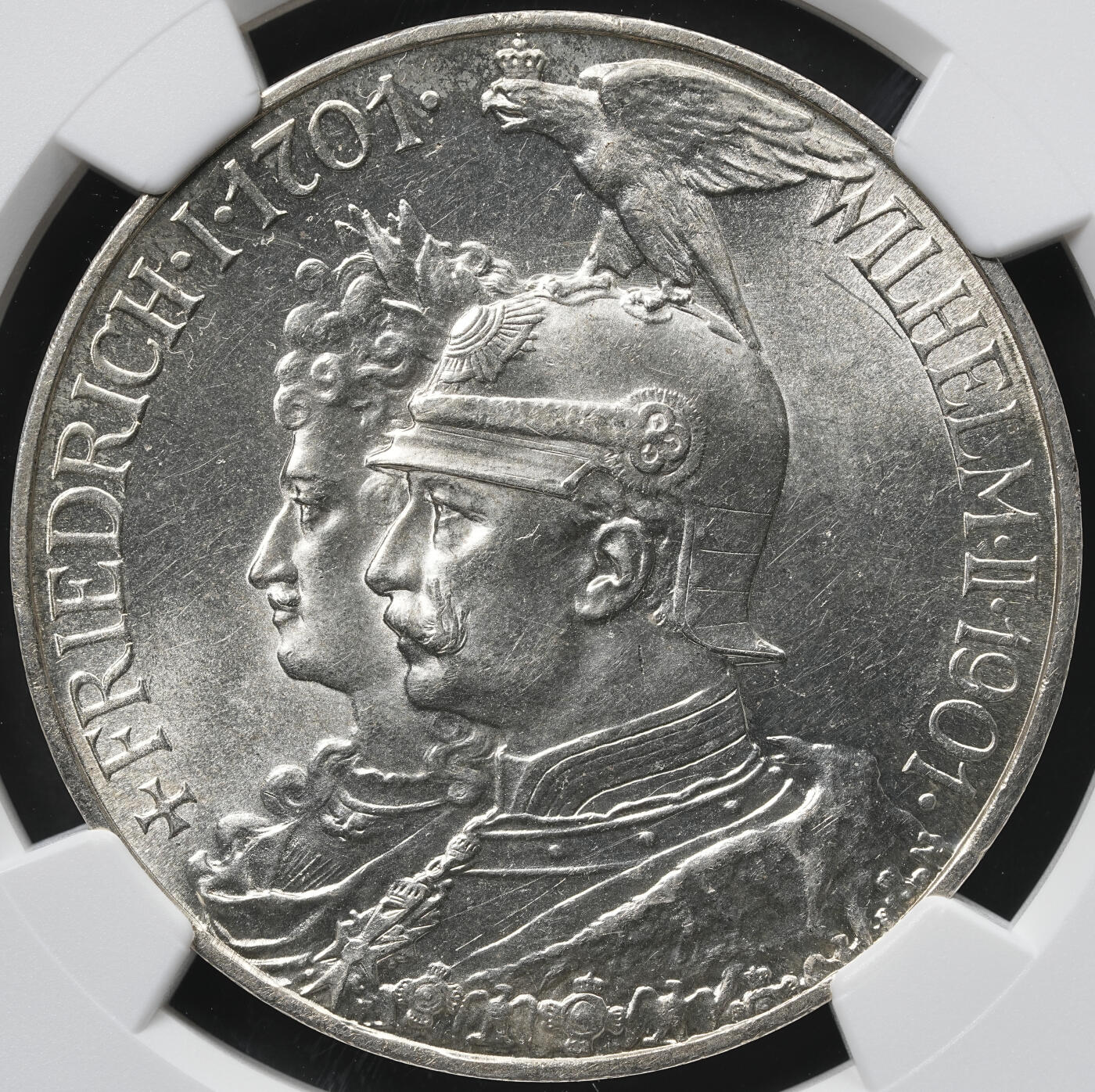 修遠堂世界钱币第六十一期 NGC MS63 1901年普鲁士建国200周年5马克大银币